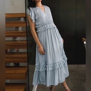 Bohme Willa Silk Blue Dress M Medium